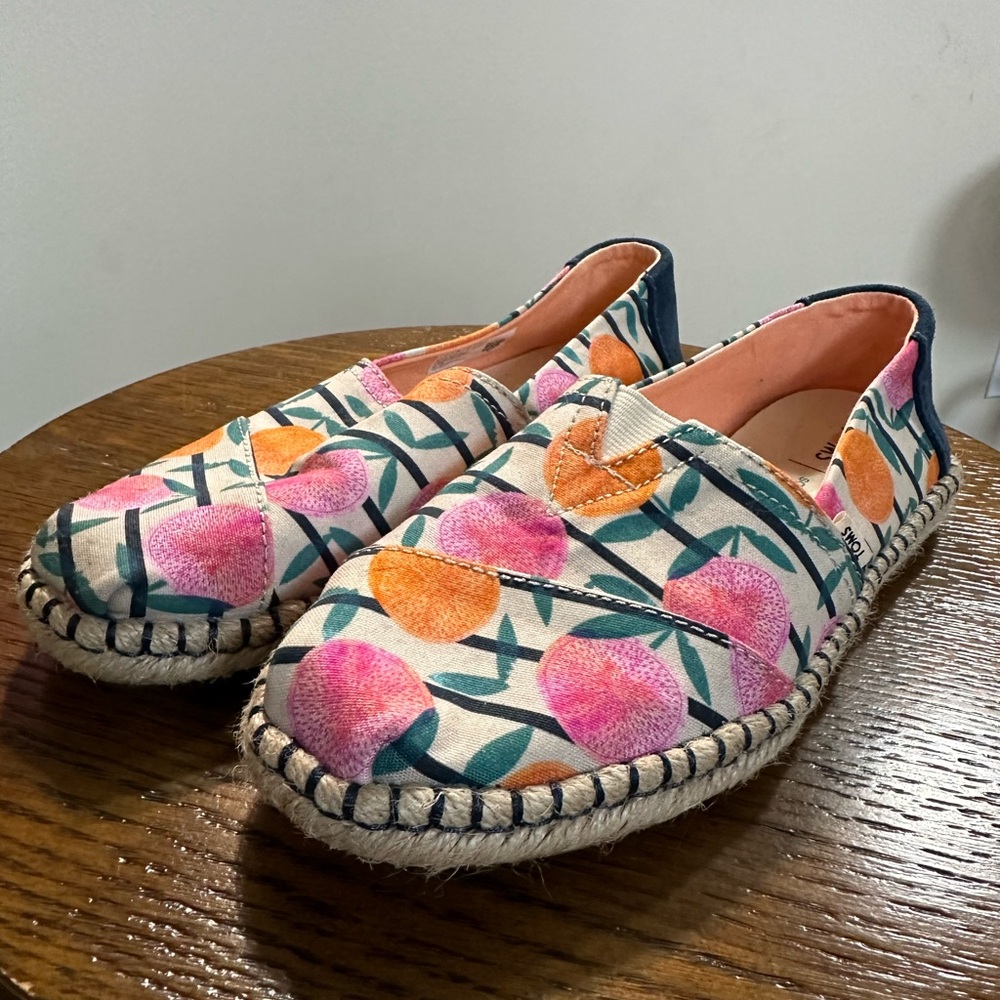 TOMS Classic Natural Citrus Stripe Espadrille